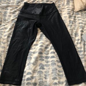 Lululemon Wunder Under Crop High-Rise 21” foil
